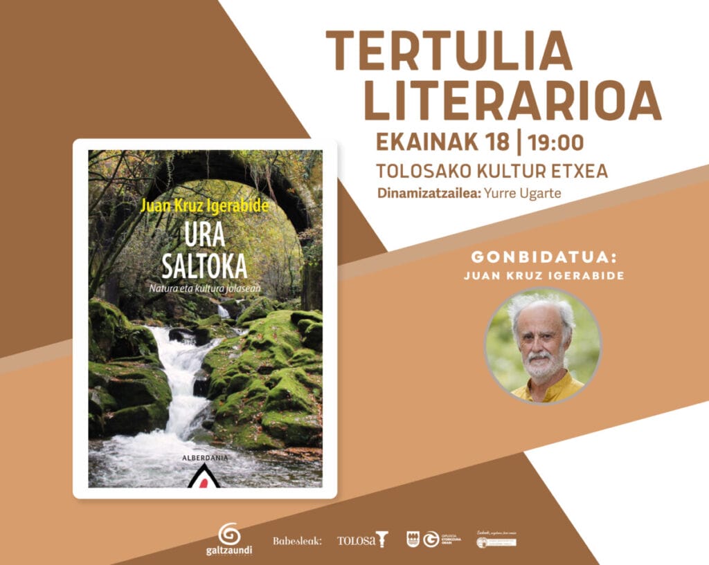 Juan Kruz Igerabide etorriko da Tertulia Literariora ekainean 15