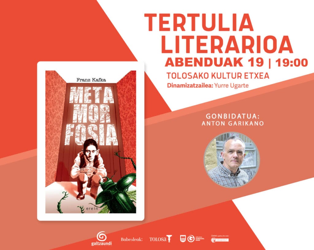 Anton Garikano etorriko da Tertulia Literariora abenduan 1